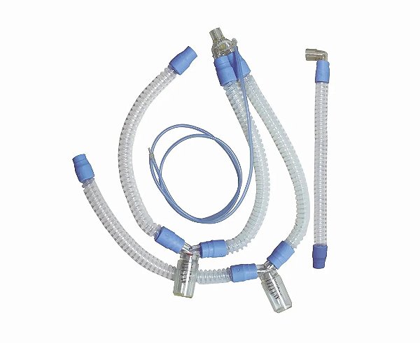 CIRCUITO RESPIRATORIO HAOXI ADULTO COM DRENOS E LINHA PROXIMAL