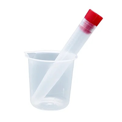 KIT DE URINA TUBO PP 12ML TAMPA VERMELHA ESTÉRIL, PACOTE COM 150UND.
