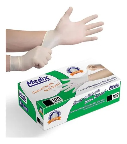 LUVA PROCEDIM LATEX SEM PO TAM G 100UN MEDIX