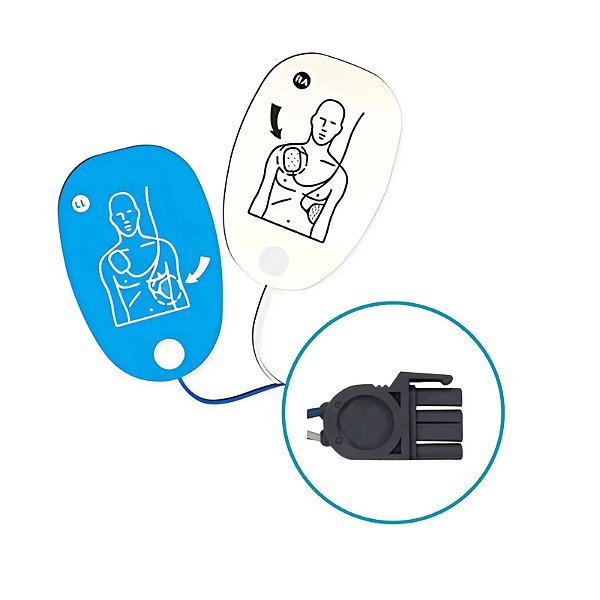 Eletrodo (pás) para Desfibrilador Conector compatível com equipamento Medtronic Physiocontrol