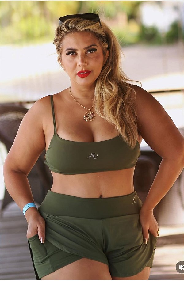 SHORT AL SCULPT VERDE MILITAR