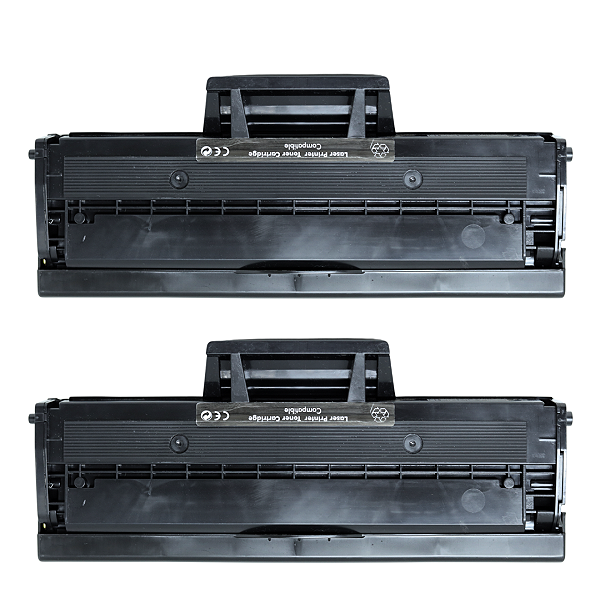 Kit com 2 Toner Compatíveis para Impressora Samsung D-101 Mltd-104l-scx3200-ml-1660-ml-1665