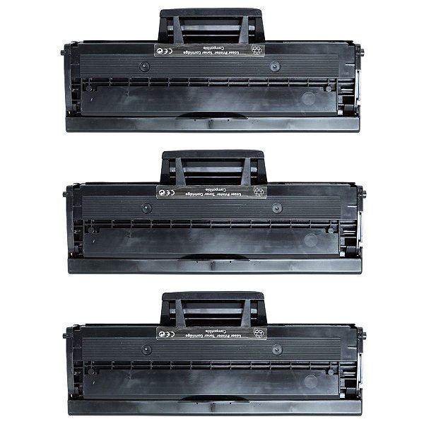 Kit com 3 Toner Compatíveis para impressora Samsung Mlt-D101 Ml2165 Ml2165w