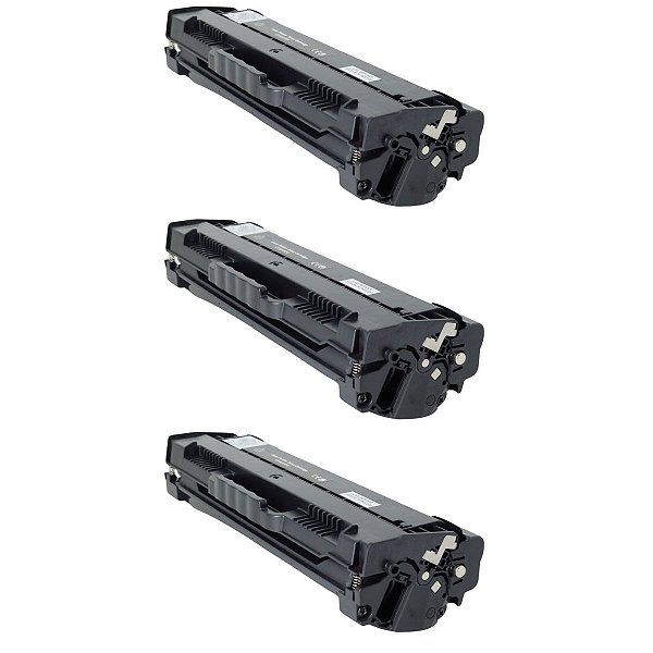 Kit com 3 Toner Compatíveis para Samsung D104s D104 Ml1660 Ml1665 Ml1860 Ml1865 Scx3200 Novo