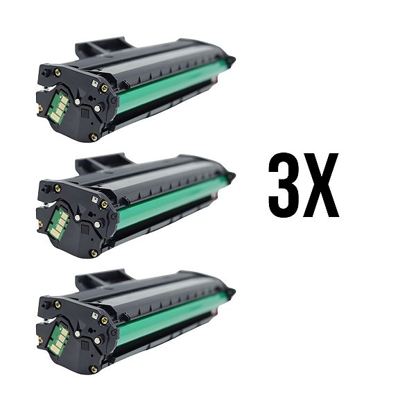 Kit com 3 Toner Compatíveis para Impressora HP-D111 2022w M2022 M2022w M2020f