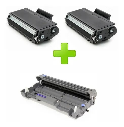 Kit com 2 Toner Compatíveis para Brother TN-580 TN-620 TN650 + Fotocondutor 8080 8060 8460