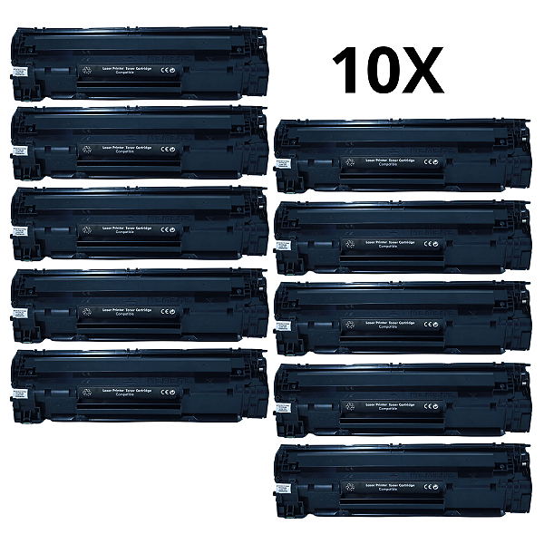 Kit 10x Toner Compatíveis para Impressora HP P1102 (Ce285/85/35/36/78)