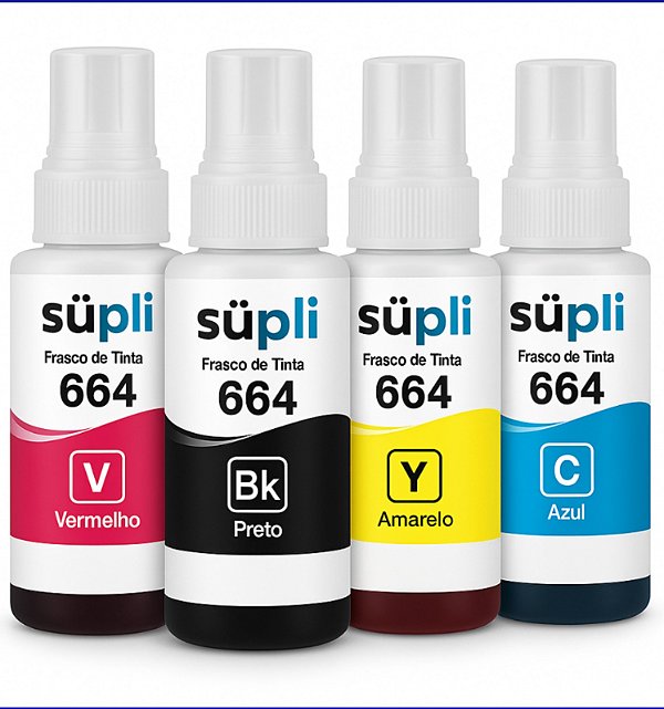 Kit de Tintas Supli 664 para Impressora