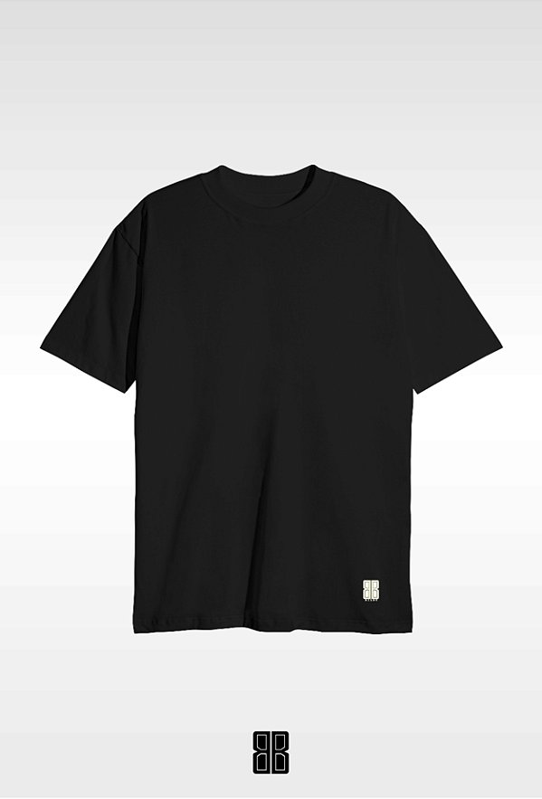 Camiseta OVERSIZED - ESTAMPA LOGO NOVA - Cor PRETO