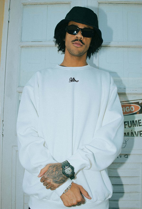 Blusão de Moletom Unissex  - OFF WHITE - BOSS