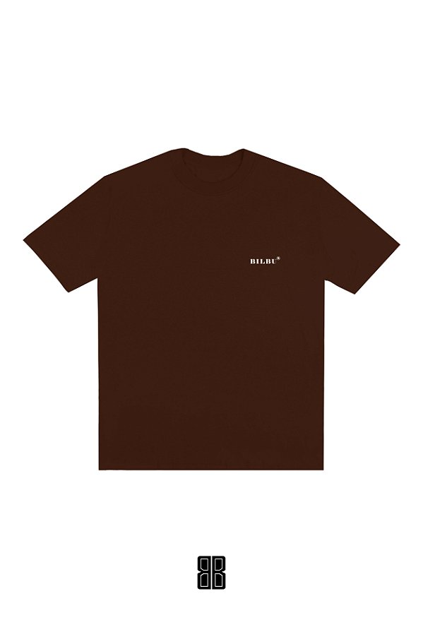Camiseta POP OVERSIZED - ESTAMPA BILBU - MARROM