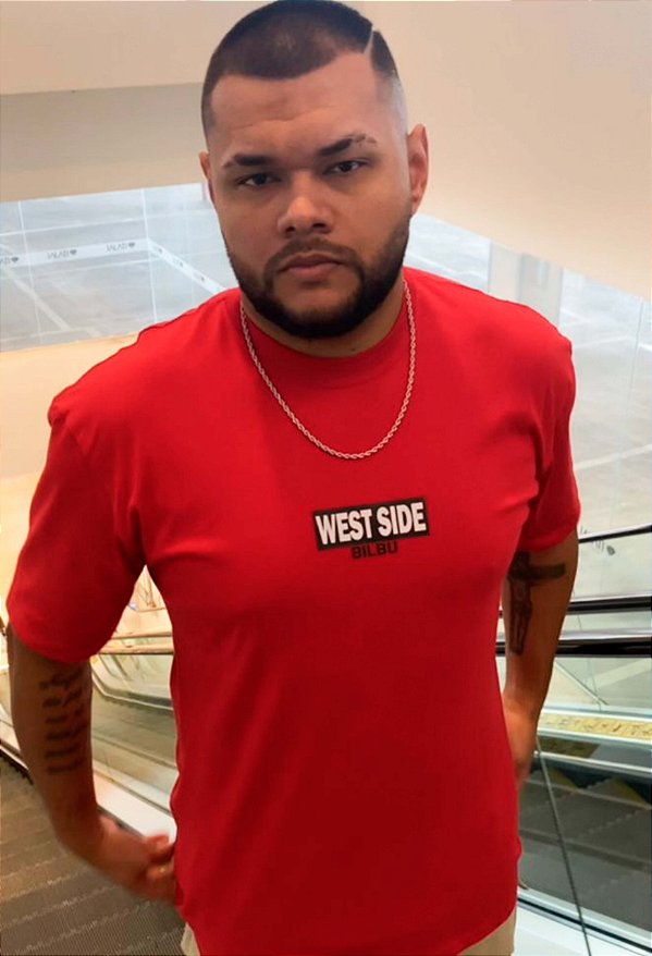 Camiseta POP OVERSIZED - ESTAMPA WEST - VERMELHA