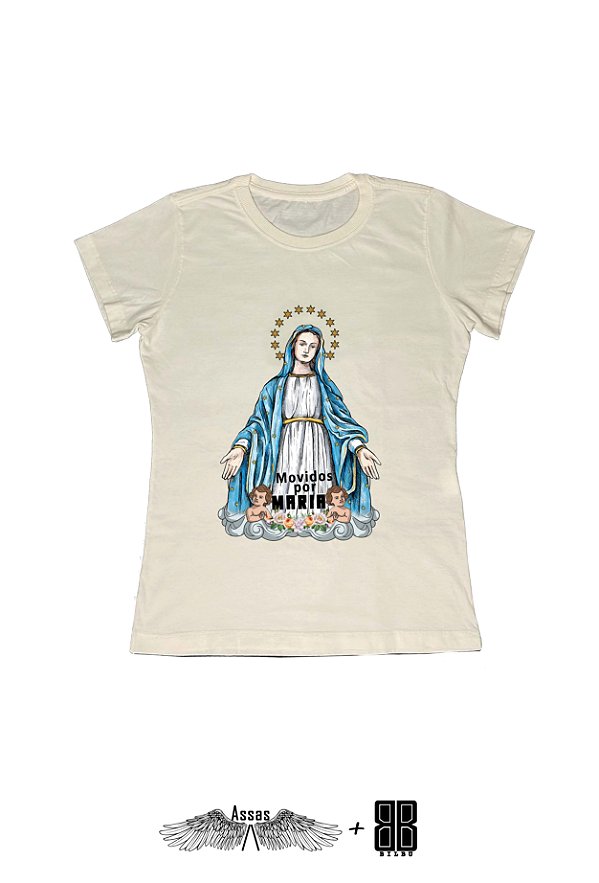 ASSAS - BABY LOOK -  ESTAMPA MOVIDOS POR MARIA - OFF