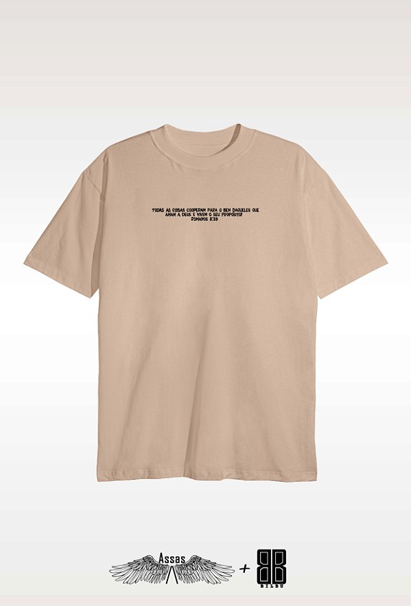 ASSAS - Camiseta OVERSIZED -  ESTAMPA PROPOSITO - BEGE
