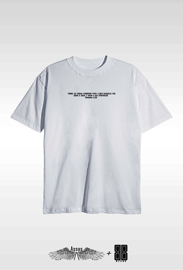 ASSAS - Camiseta OVERSIZED -  ESTAMPA PROPOSITO - BRANCA