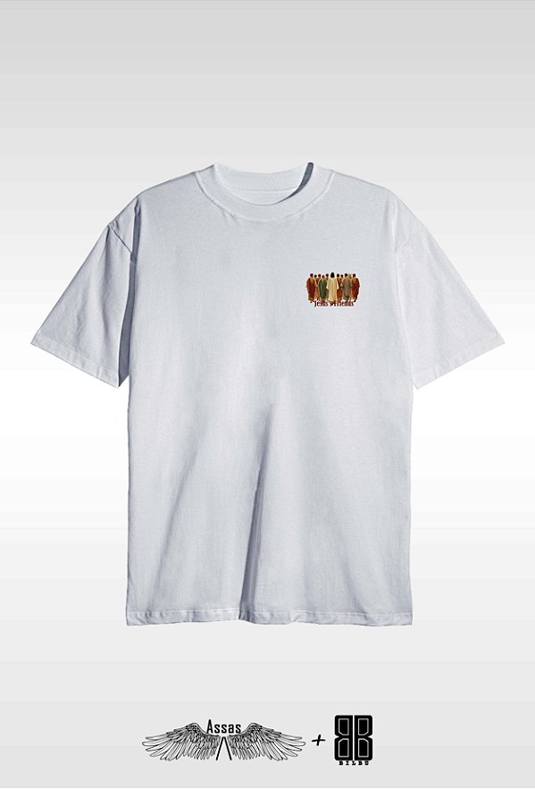ASSAS - Camiseta OVERSIZED -  ESTAMPA FRIENDS - BRANCA