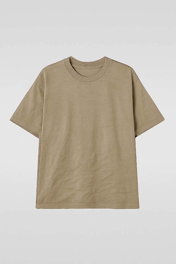 Camiseta BOXY OVERSIZED - ESTONADA AREIA - LISO