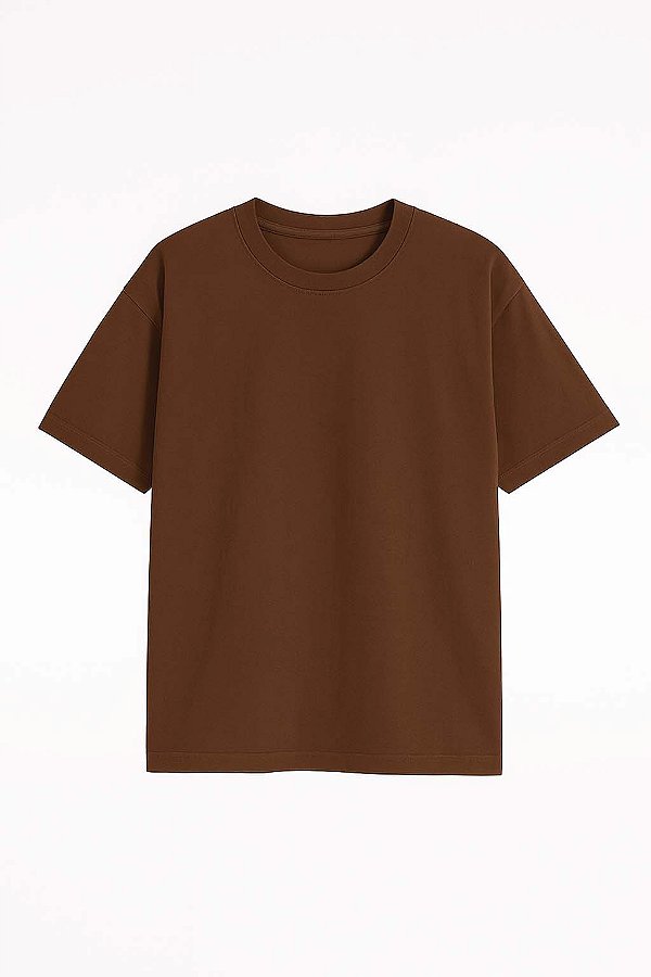 Camiseta PREMIUM OVERSIZED - LISA - MARROM