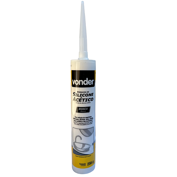 Silicone Borracha Acetico Branco Box Vidro Banheiro 256g