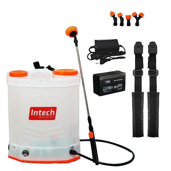 Pulverizador Costal Intech GPM2000 20L Elétrico e Manual com Bateria