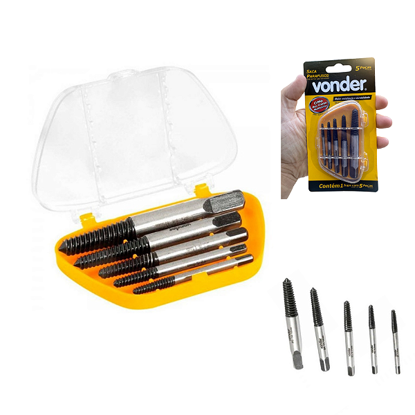 Jogo de Extrator Saca-Parafusos Vonder - Alta Eficiência e Durabilidade