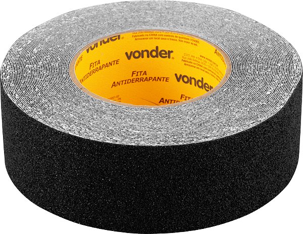 Fita Antiderrapante Vonder 50mm x 15m Preta para Pisos e Escadas