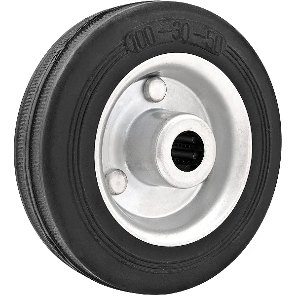 Roda 4" de Borracha Preta Vonder 60kg