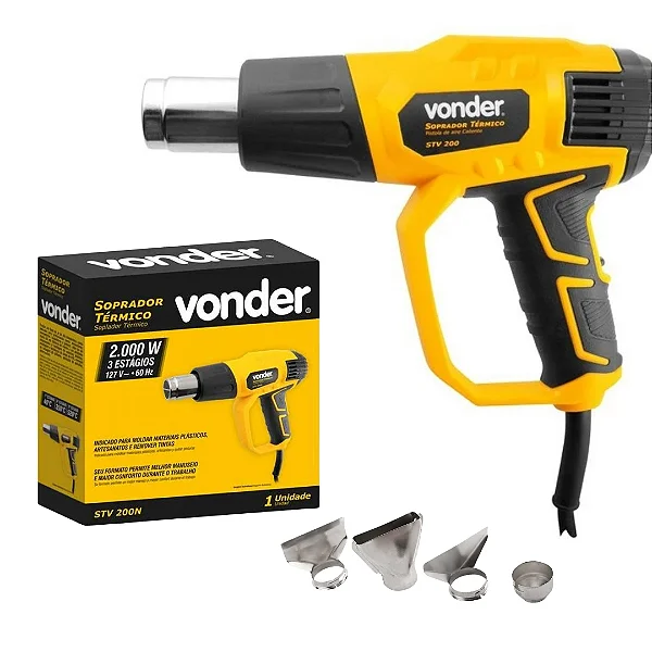 Soprador Térmico Vonder STV 200N 2000W 127V ou 220V com 4 Bicos Inclusos