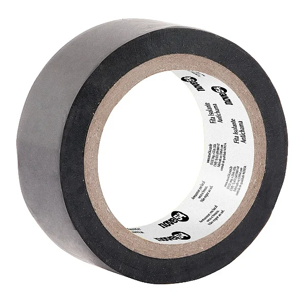 Fita Isolante 19mm x 5m Preta Antichama Nove54