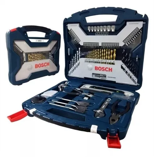 Jogo de Ferramentas Bosch X-Line 100 Peças Brocas Bits Titânio