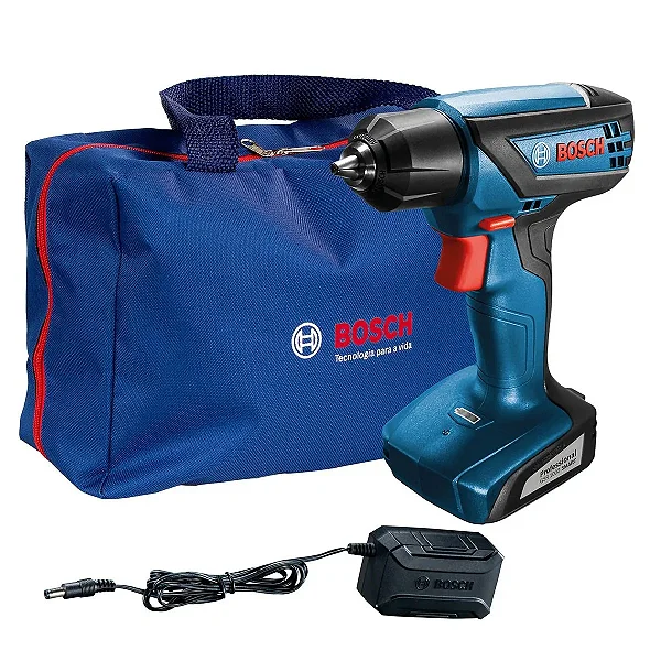 Parafusadeira e Furadeira Bosch GSR 1000 Smart 12V com Bolsa Bivolt