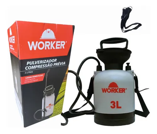 Pulverizador Manual Costal Worker 3L Pressão