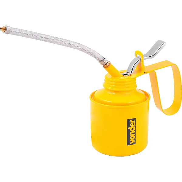 Almotolia Metálica Vonder 500ml com Bico Flexível – Bomba de Óleo Profissional para Lubrificação Precisa