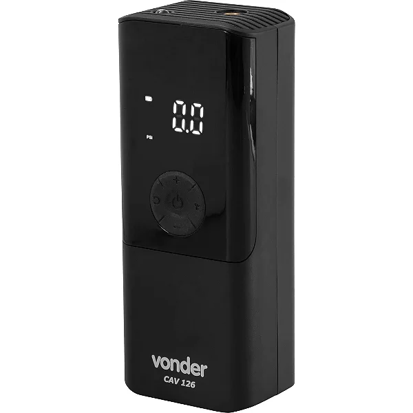 Compressor de Ar Automotivo Vonder CAV 126 12V com Visor LCD, LED Auxiliar e Estojo Portátil