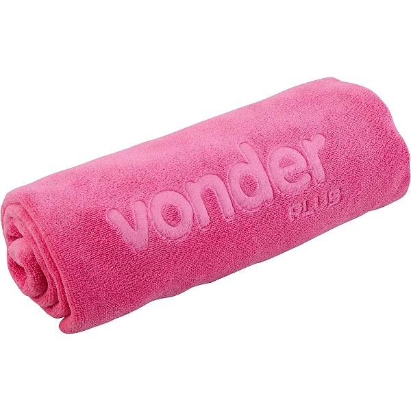 Toalha de Microfibra Vonder Plus 40x60cm Rosa 400gsm Super Absorvente