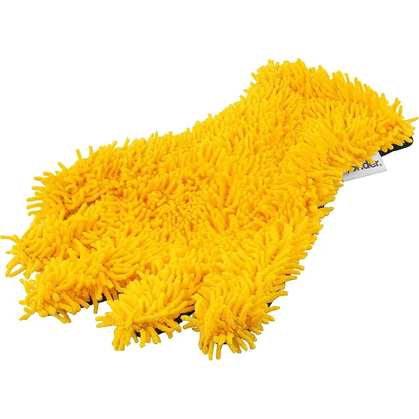 Luva de Microfibra Vonder Multiuso com Dedos Preta e Amarela para Lavagem Automotiva