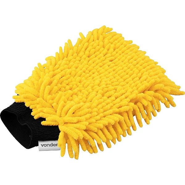 Luva de Microfibra Vonder Multiuso com Tela para Remover Insetos Amarela e Preta