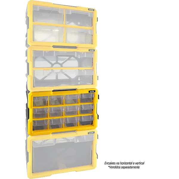 Organizador Plástico Vonder OPV 012 com 12 Gavetas e Divisórias Removíveis