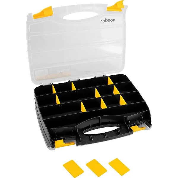 Organizador Plástico Vonder OPV 222 com 32 Compartimentos Divisórias Removíveis e Alça