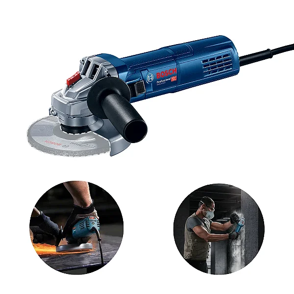 Esmerilhadeira Bosch GWS 9-125 900W 5" 127V ou 220V Heavy Duty com Capa e Punho Auxiliar