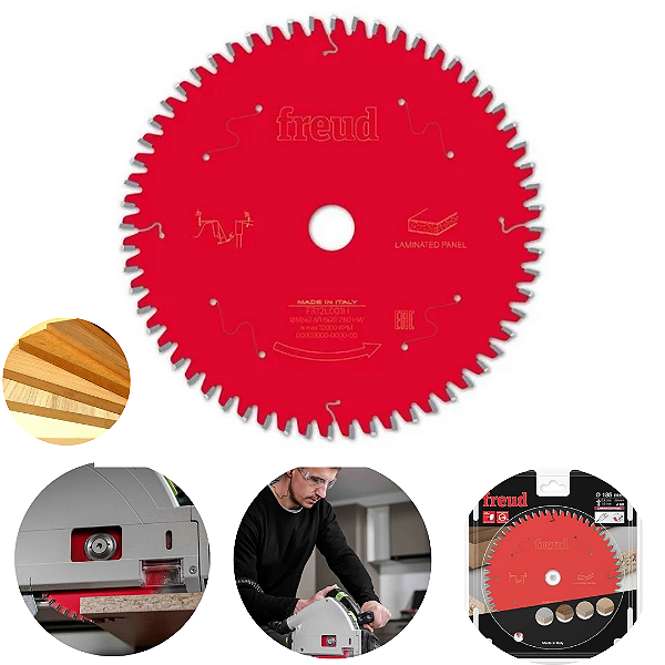 Disco de Serra Circular Freud 185mm (7.1/4") 60 Dentes MDF/MDP Laminados – FR12L001H
