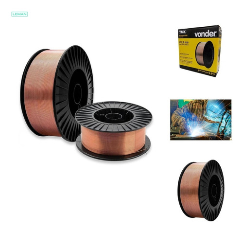Arame MIG Vonder ER70S-6 0,8mm 15Kg com Carretel Plástico – Soldagem Profissional MIG/MAG
