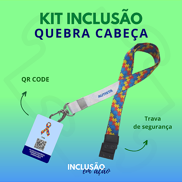 KIT INCLUSÃO: Colar Quebra Cabeça