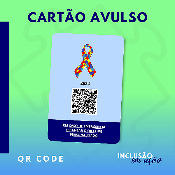 CARTÃO AVULSO - QR code Personalizado