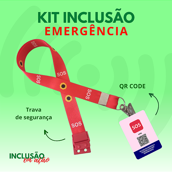 KIT INCLUSÃO: Colar SOS Emergência