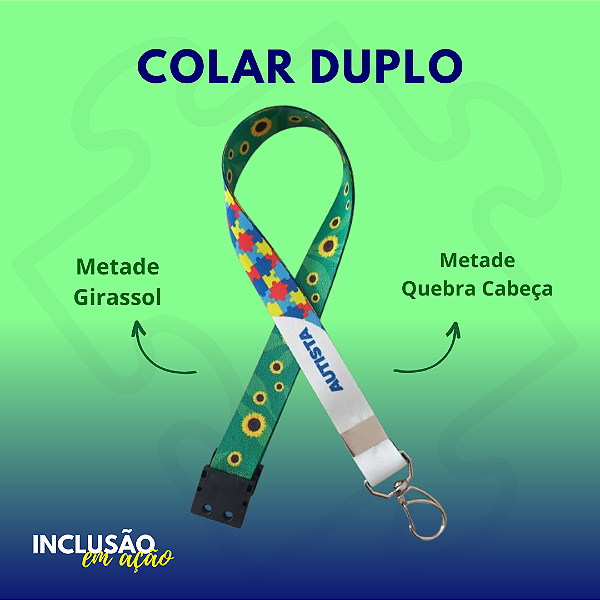 Colar Duplo: Girassol + Quebra-cabeça