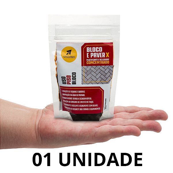 01 Unidade Bloco e Paver X - Aditivo Plastificante e Acelerador Bloco e Paver