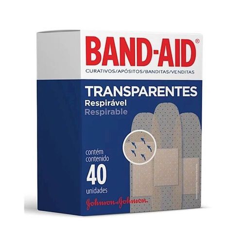 Band-Aid Curativos Transparentes 40 Unidades
