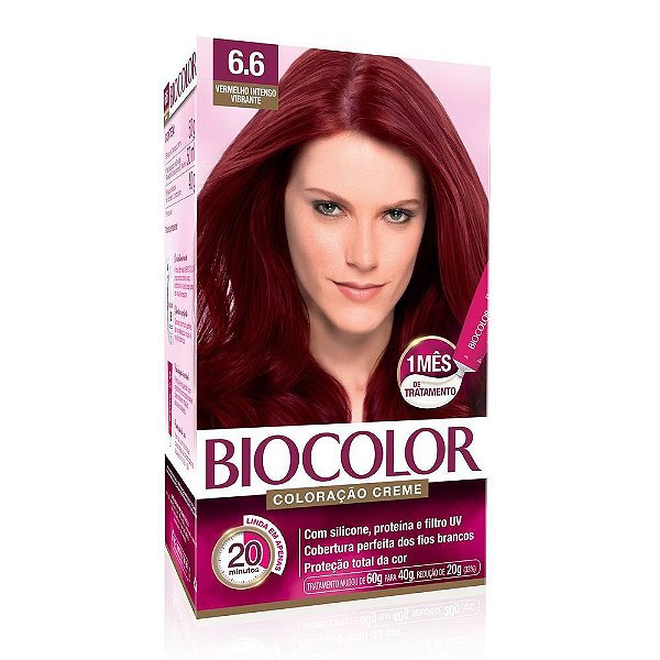 Biocolor Coloração Kit Mini 6.6 Vermelho Intenso Vibrante