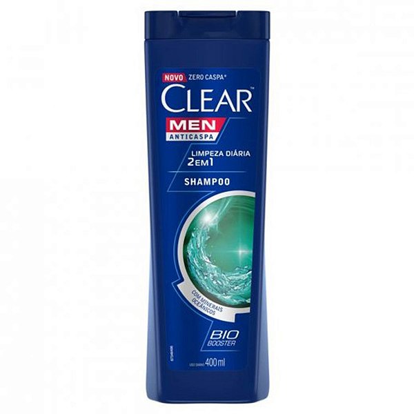 Clear Men Shampoo Anticaspa Ice Cool Menthol 400mL